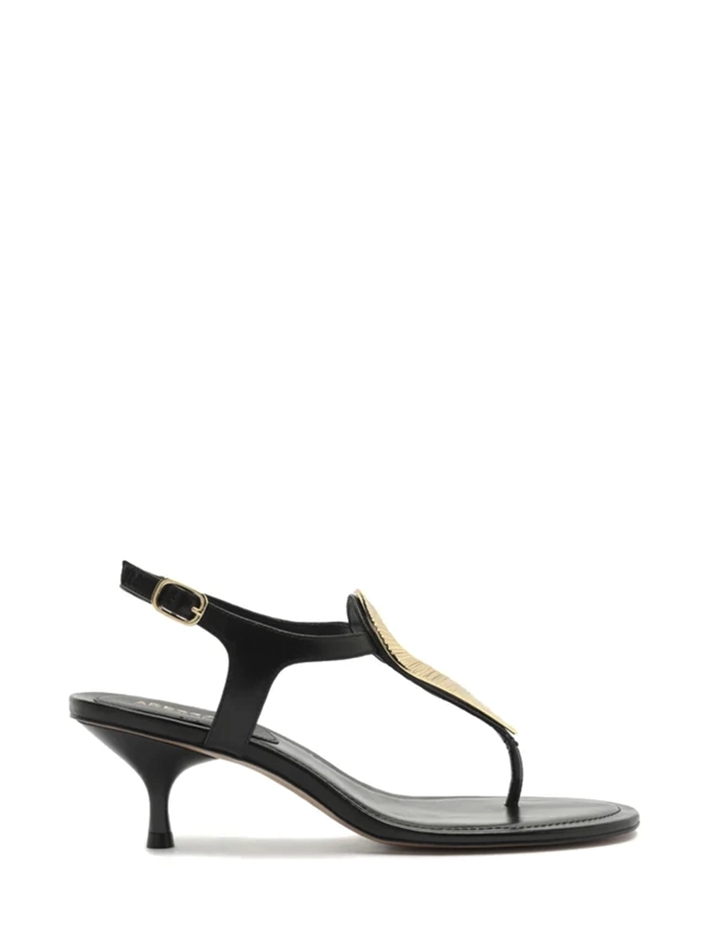 Sandália Preta em Pele Salto Kitten