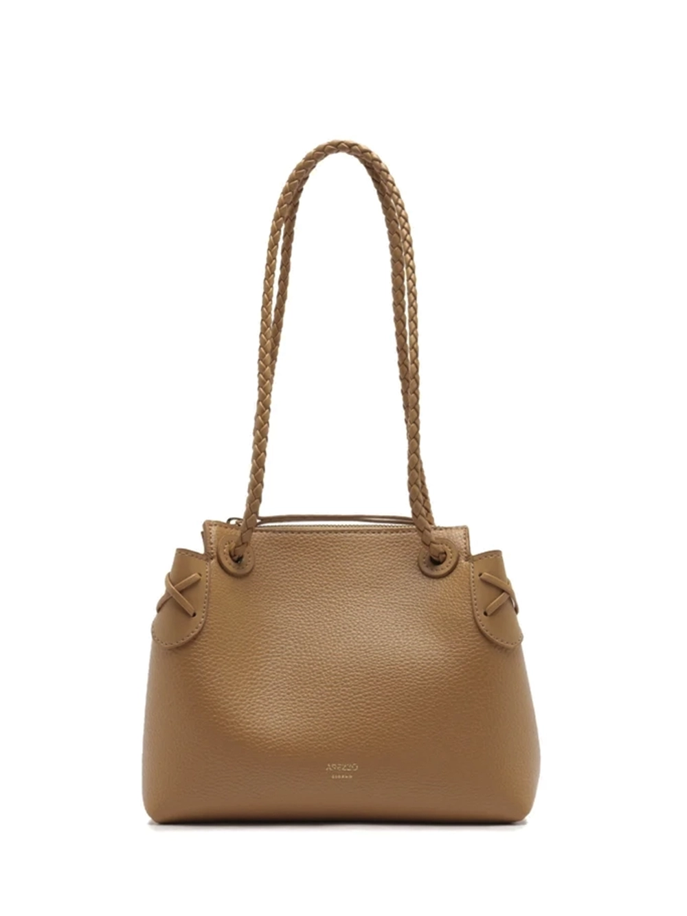 Mala em Pele Castanha Média e Alça Tiracolo