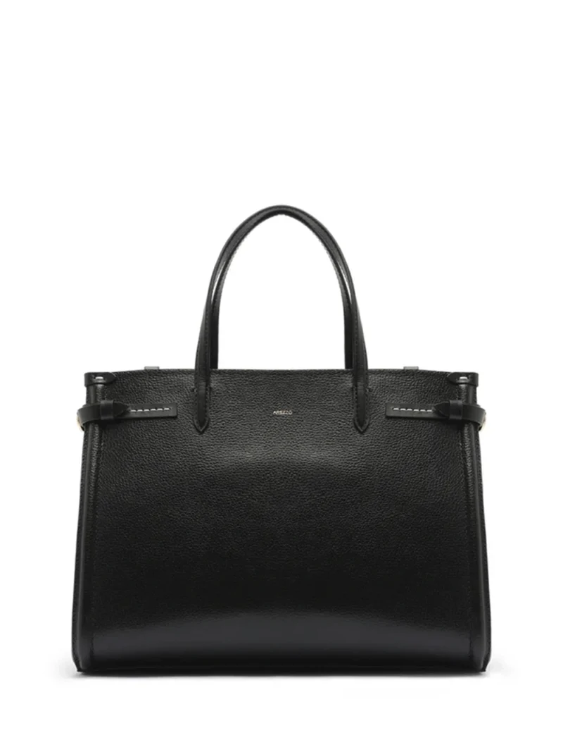 Mala Tote Maxi Preta em Pele