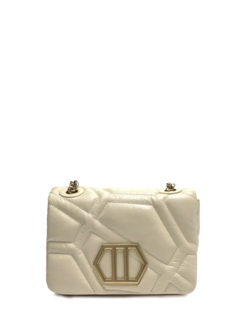 Mala Tiracolo Midi em Pele Branca