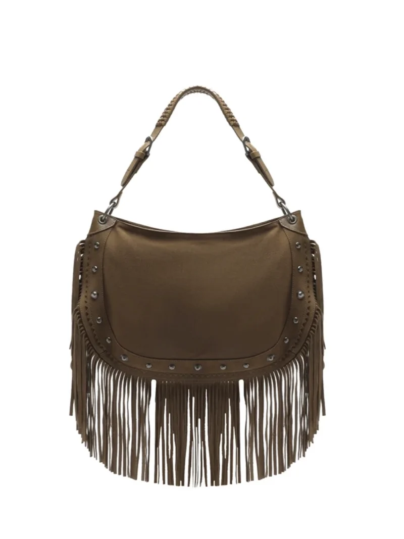 Mala Hobo Maxi em Camurça Castanha