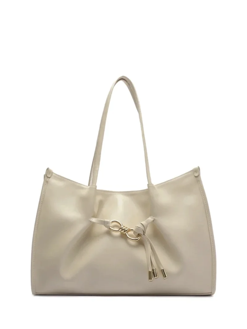 Mala Shopper Maxi em Pele Branca