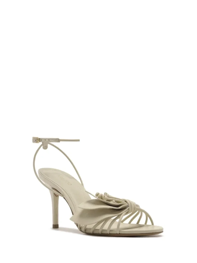 Alternative view of Sandália em Pele Off-White e Flor