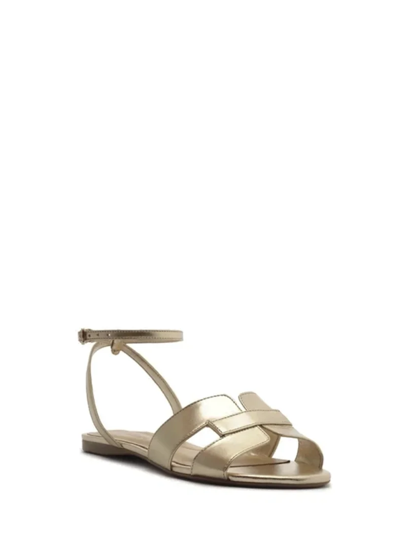 Alternative view of Sandália Rasa em Pele Dourada