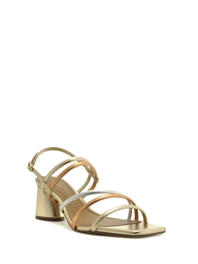 Alternative view of Sandália em Pele Dourada e Tiras