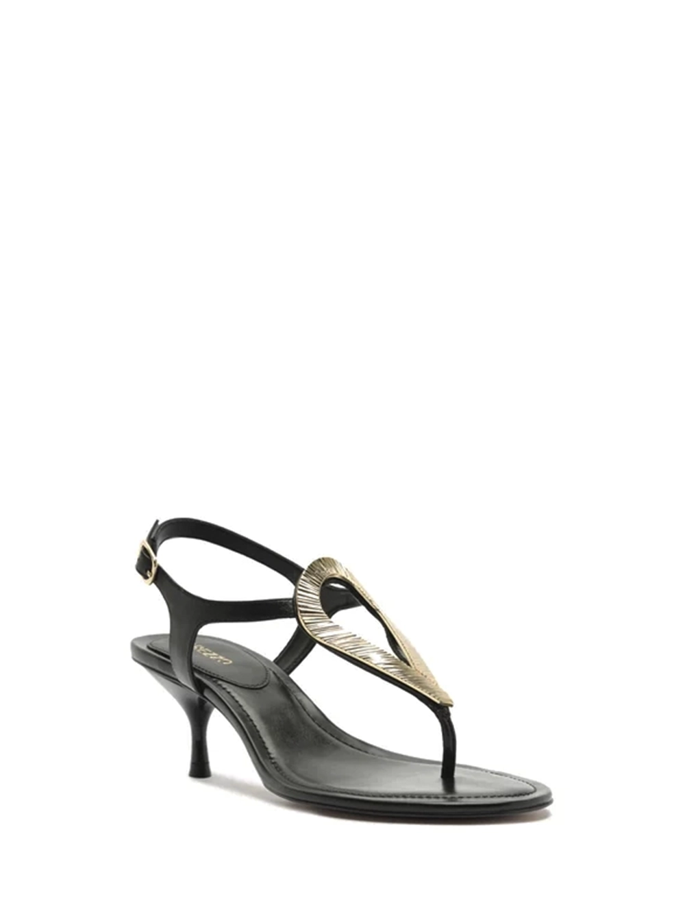 Sandália Preta em Pele Salto Kitten - Image 2