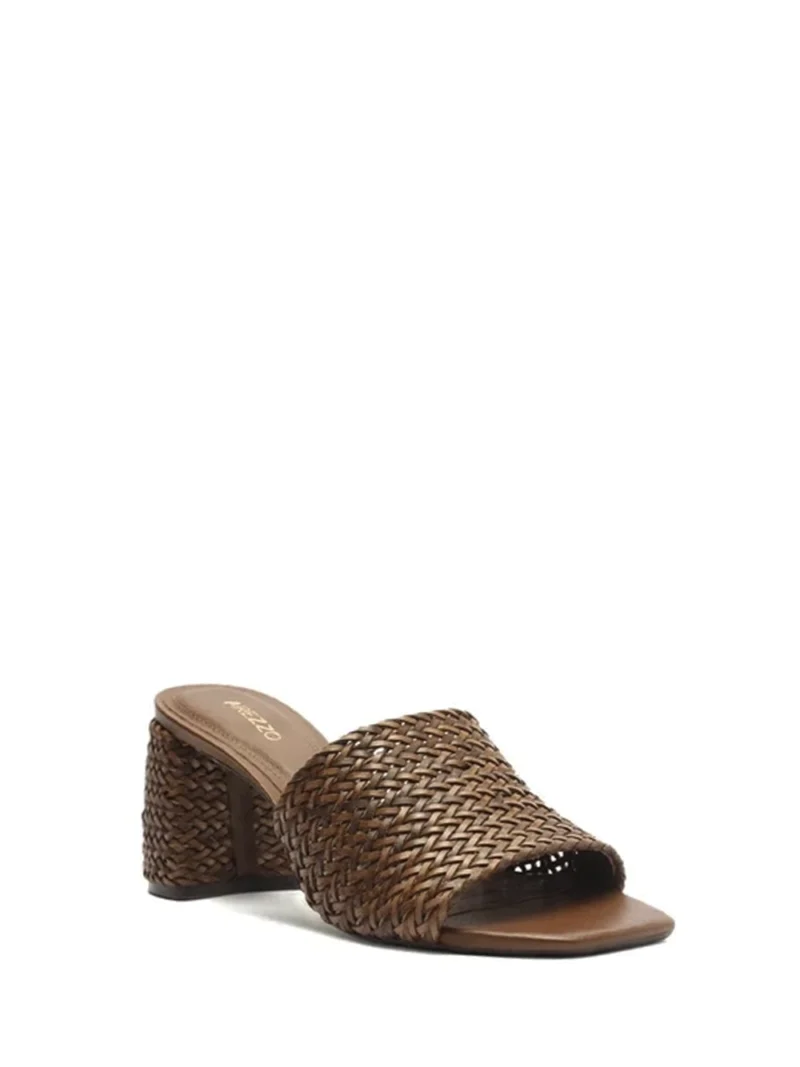 Alternative view of Sandália Castanha Tressê Bloco Tira Única