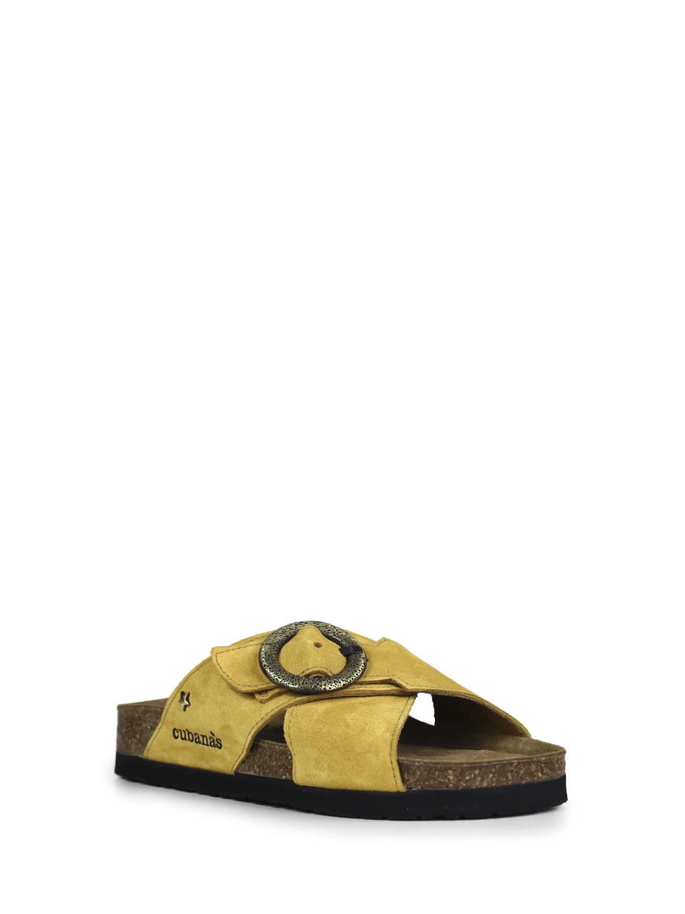 Sandália Carmo em Camurça Amarela e Tiras Cruzadas - Image 2
