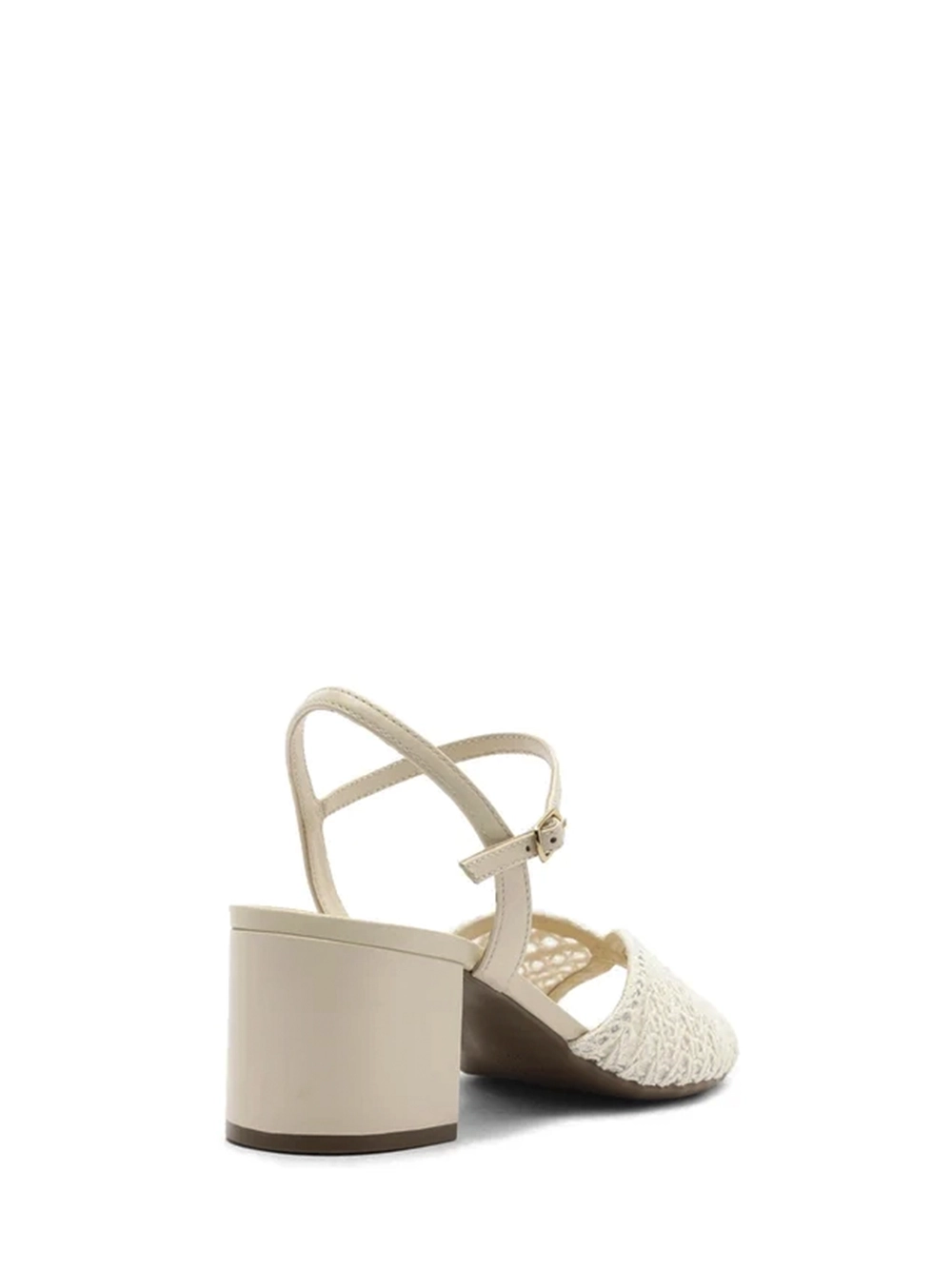 Sandália em Pele Off-White e Tiras com Bordado - Image 3