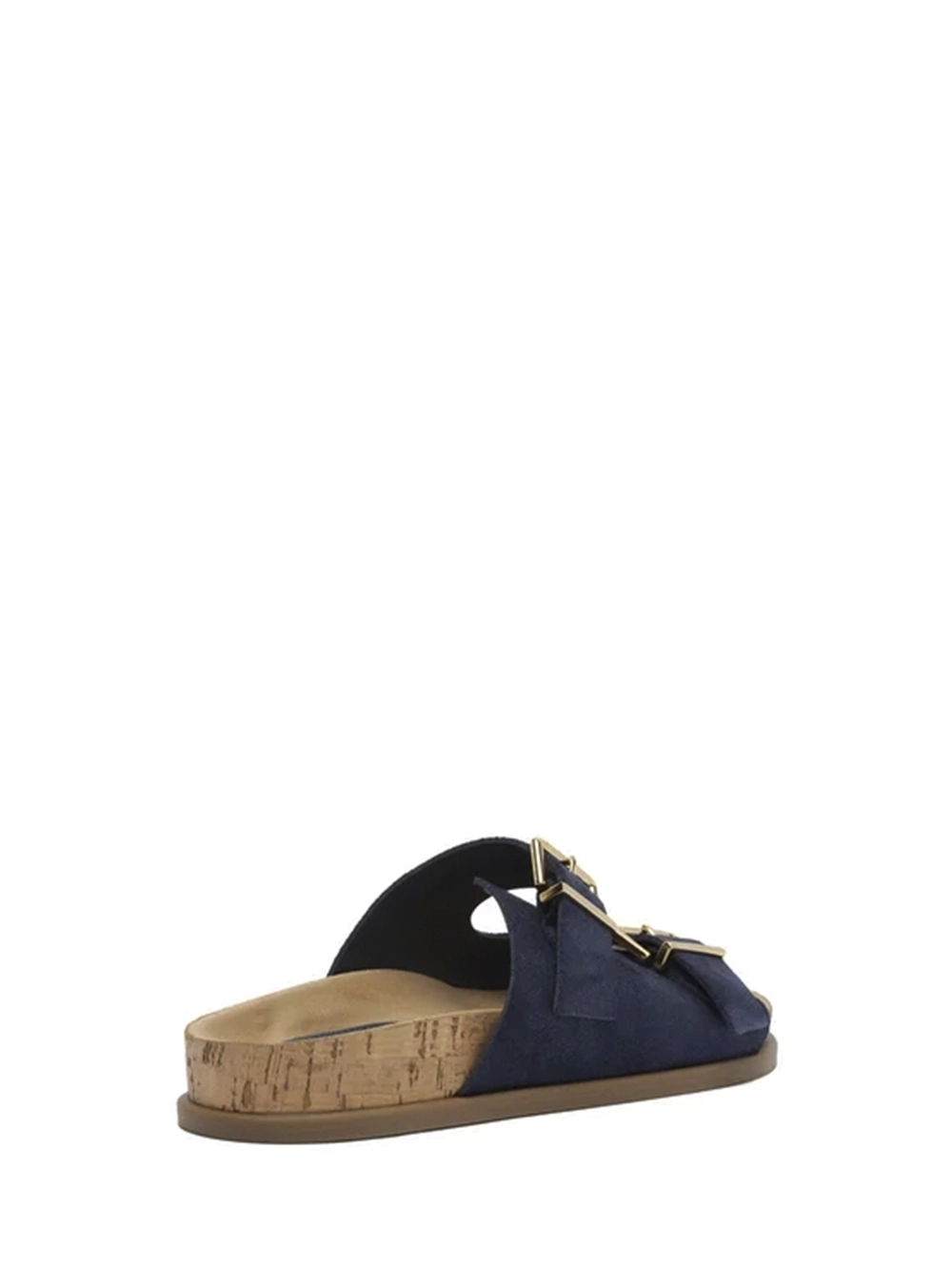 Sandália em Camurça Azul e Sola de Cortiça - Image 3