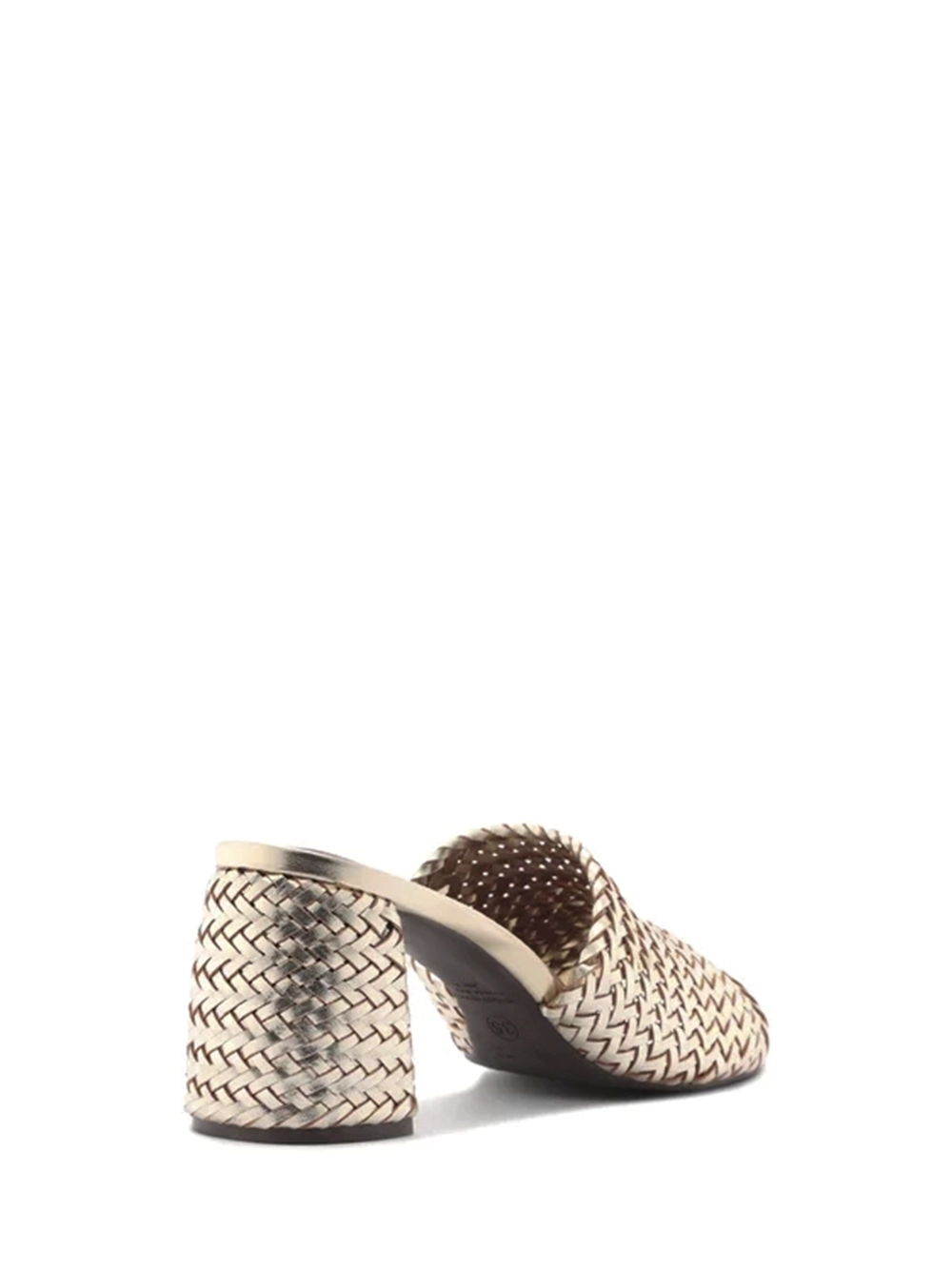 Sandália Dourada Tressê Bloco Tira Única - Image 3