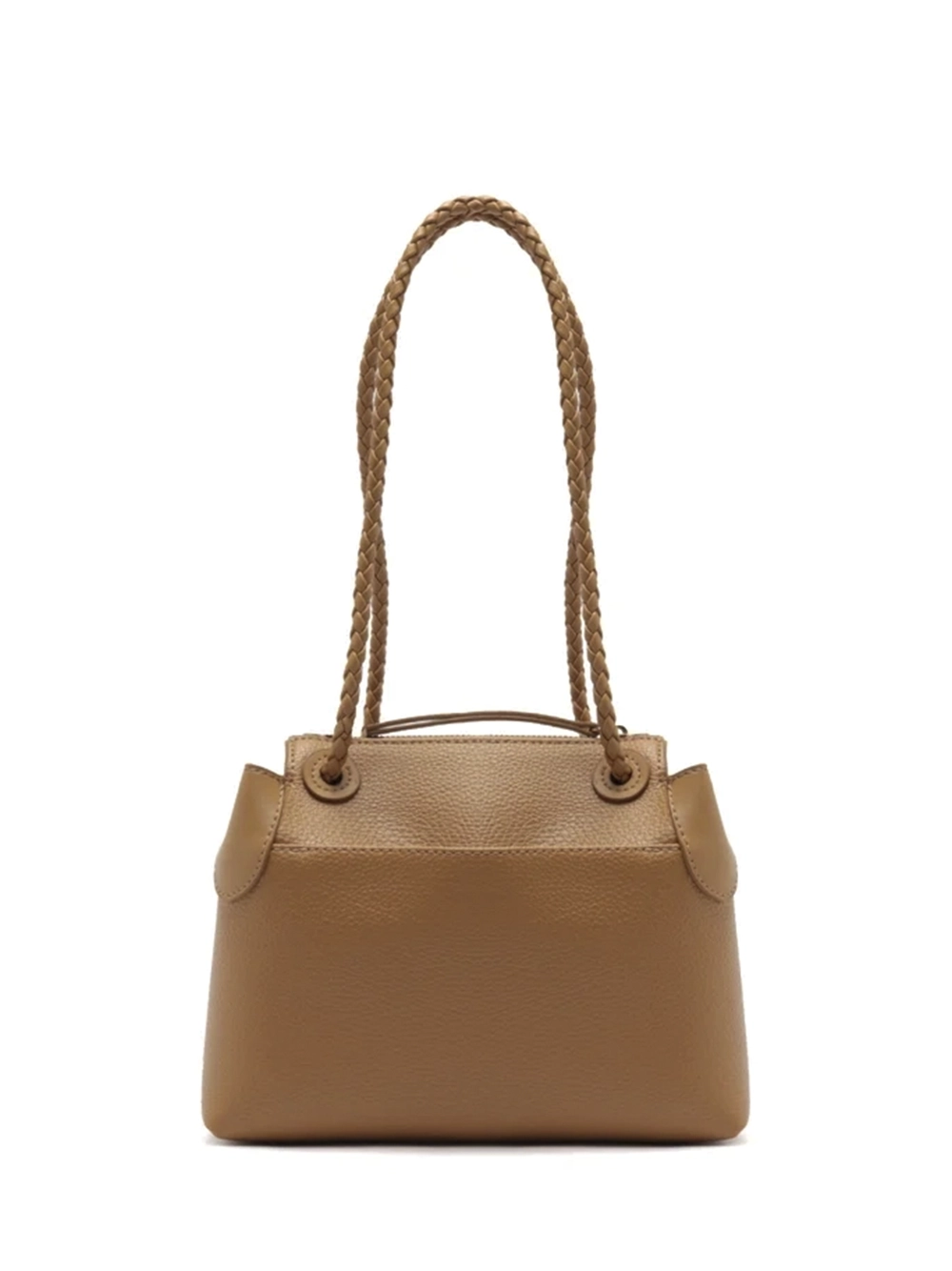 Mala em Pele Castanha Média e Alça Tiracolo - Image 3