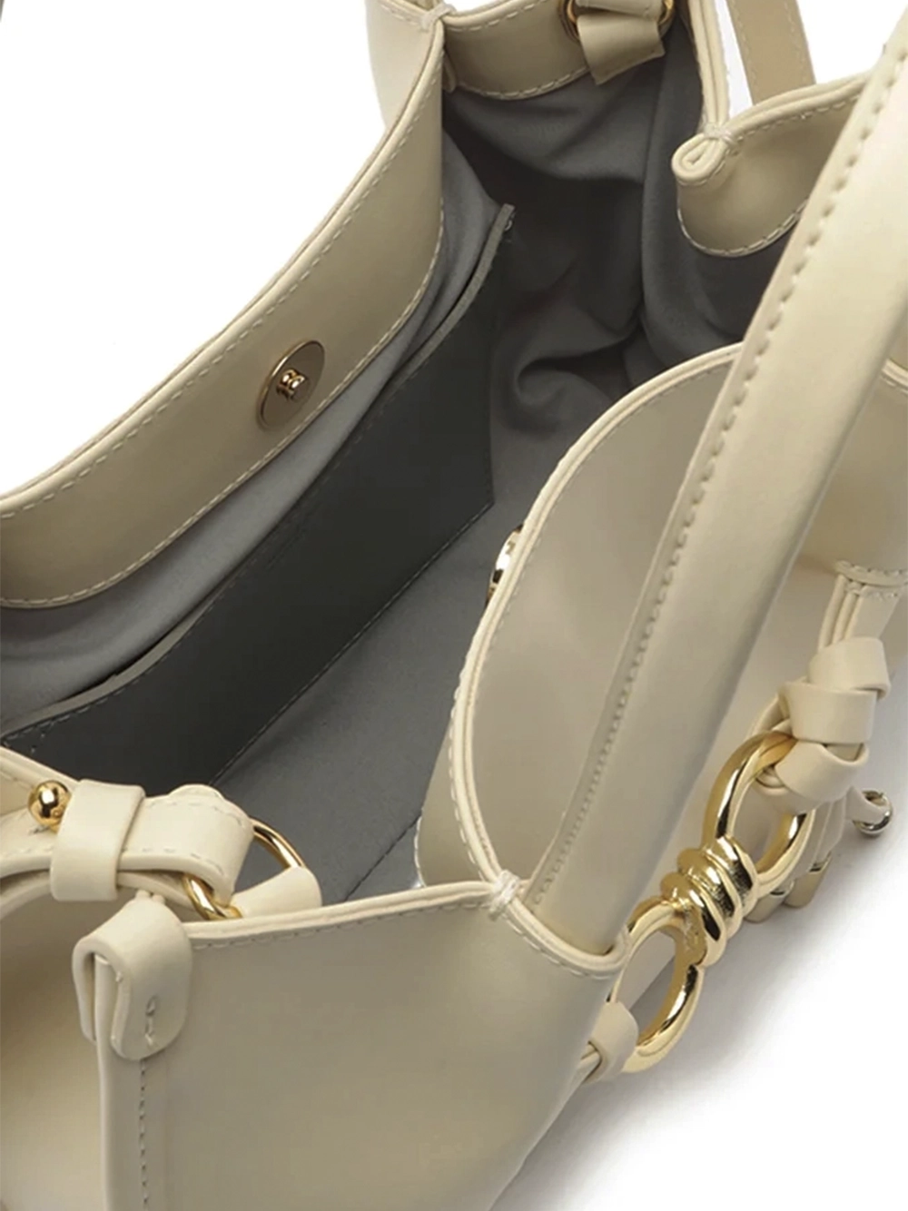 Mala Tote em Pele Branca - Image 4