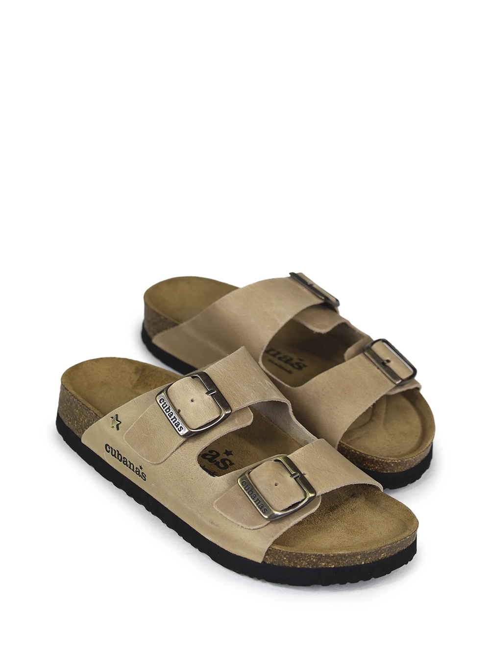 Sandália Amália em Pele Beige com Duas Tiras - Image 4