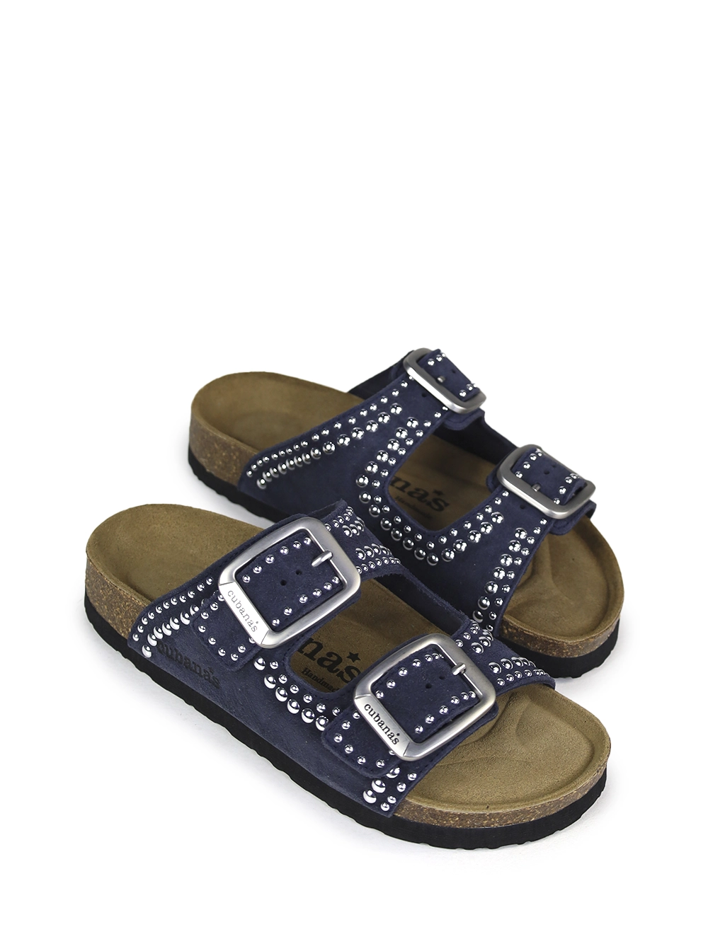 Sandália Amália em Camurça Azul e Tachas - Image 4