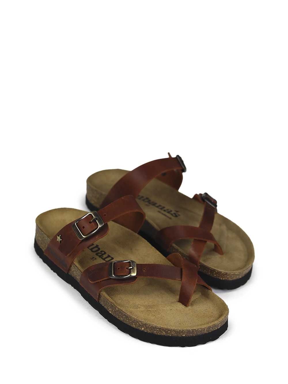 Sandália Nazaré em Pele Castanha e Tiras - Image 4